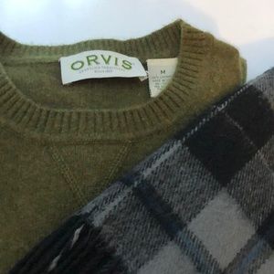 orvis cashmere sweat and bonus free scarf!